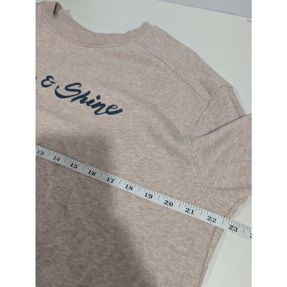 Prana Top Womens Large Cream Crew Neck Sweatshirt Rise & Shine - Picture 7 of 9